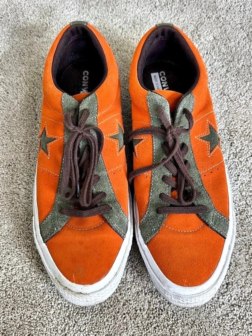 Converse One Star Ox Orange Suede Sneakers Size 13